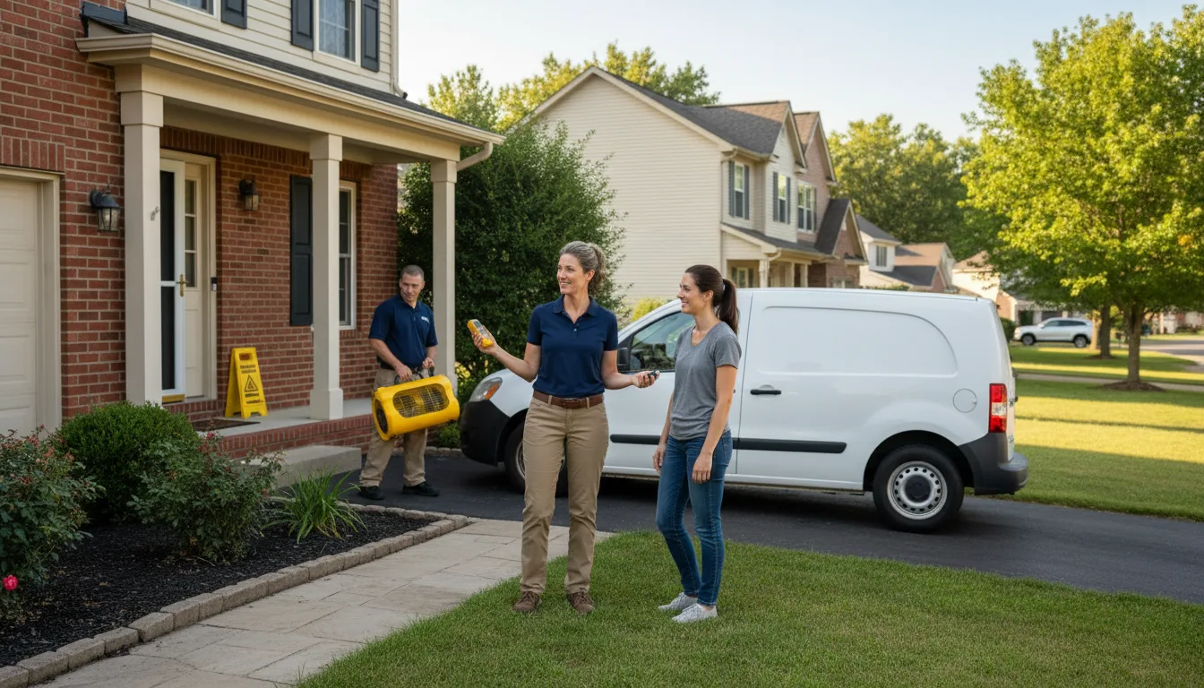 Residential water damage restoration in Kingston Mines, IL